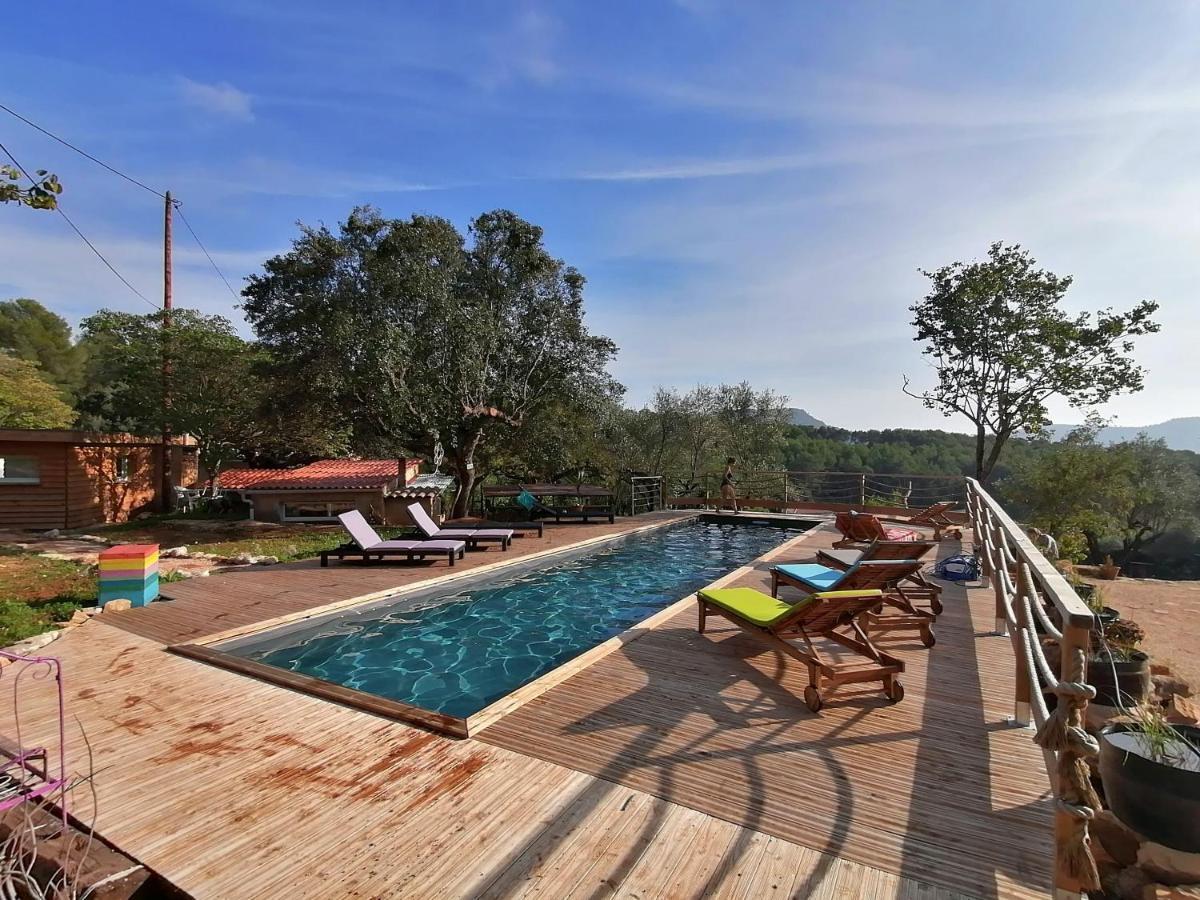 Arche De Noe Atypique, Boheme , Nature, Piscine Chauffee De Paques A Toussaint , Spa , Sauna , Loisirs Le Beausset Εξωτερικό φωτογραφία